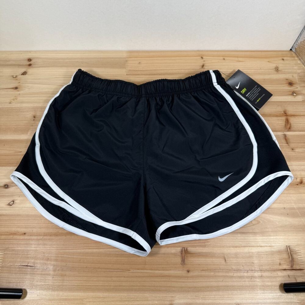 Nike Women's Tempo Running Shorts Gym Training Small S Black White Grey Dri-Fit
